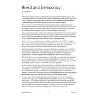 Brexit and Democracy